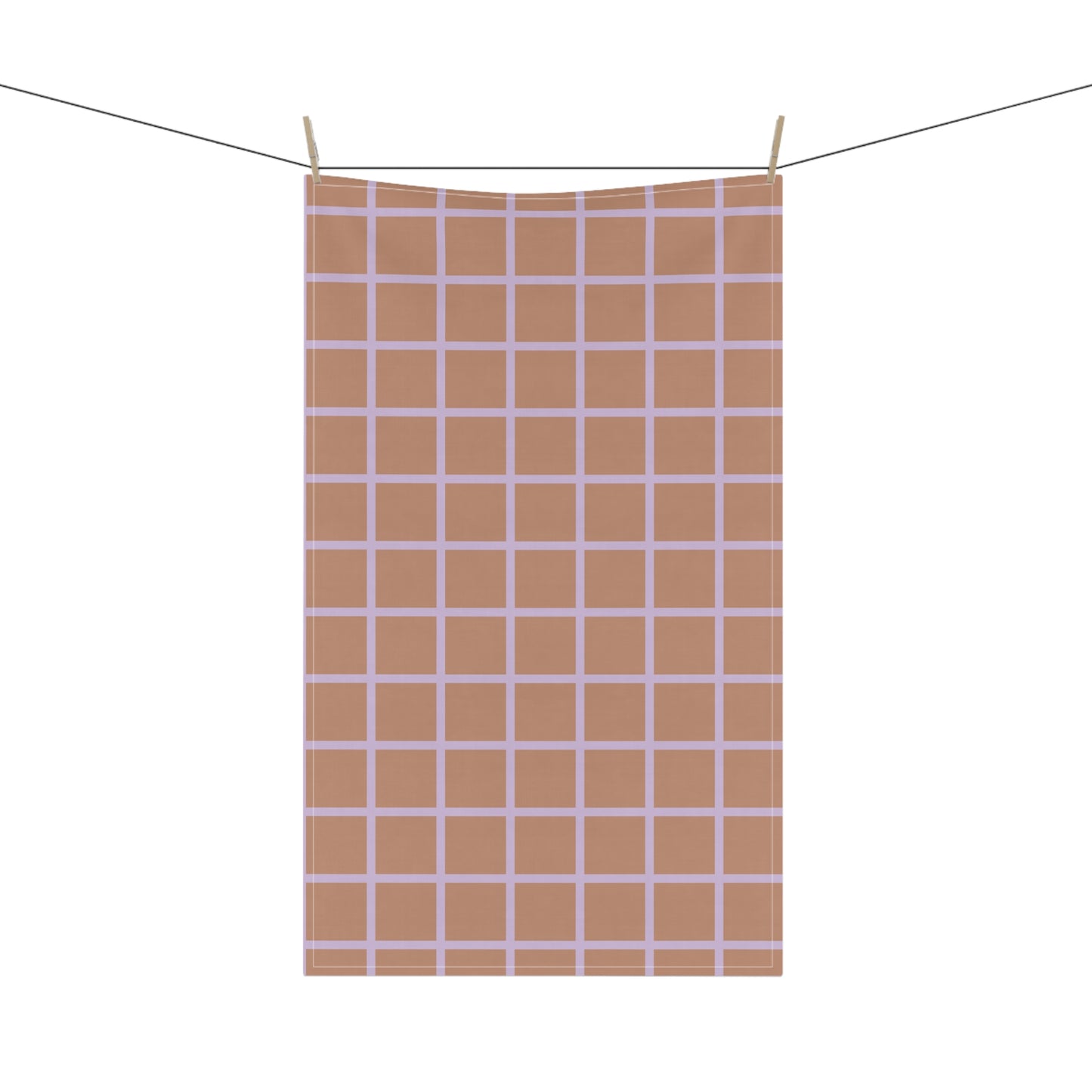 Brown & Lavender Grid Cloth