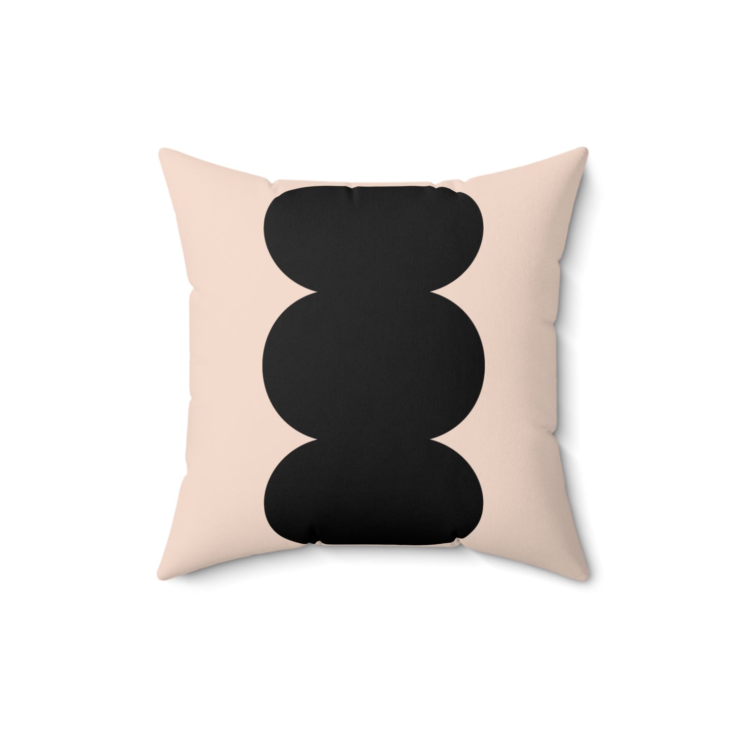 Beige & Black Square Pillow