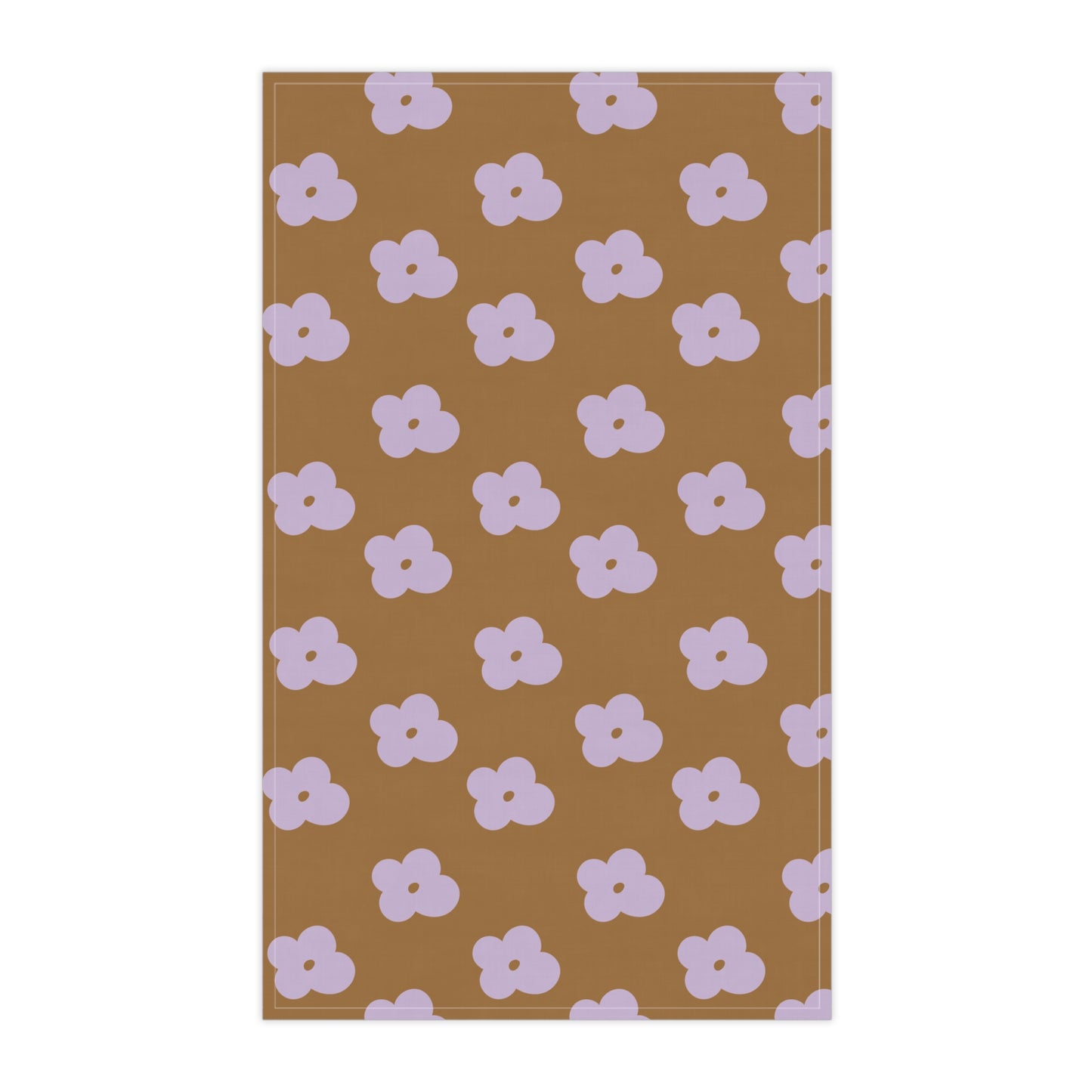 Brown & Lavender Flowers Cloth