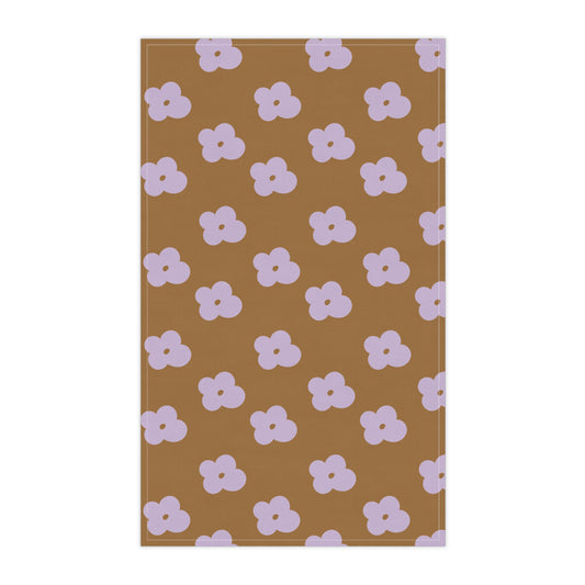 Brown & Lavender Flowers Cloth