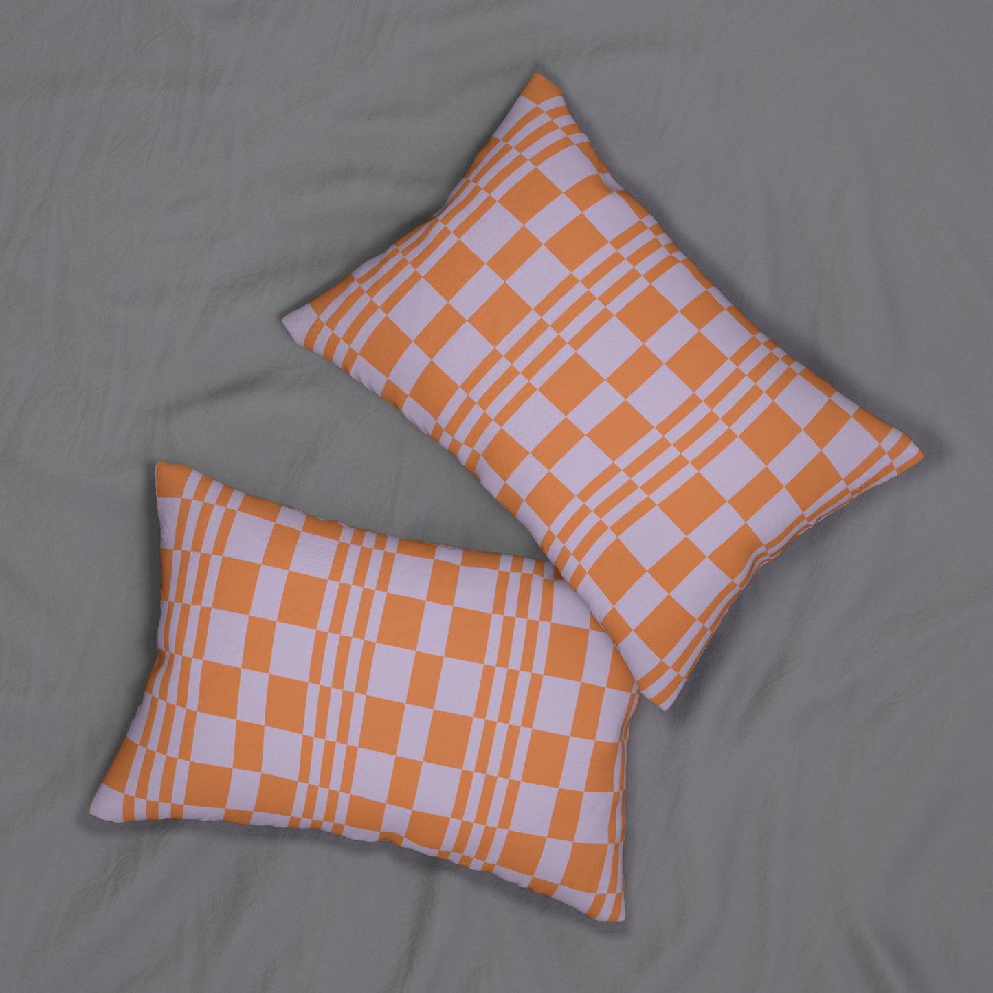 Lavender & Orange Patterned Lumbar Pillow