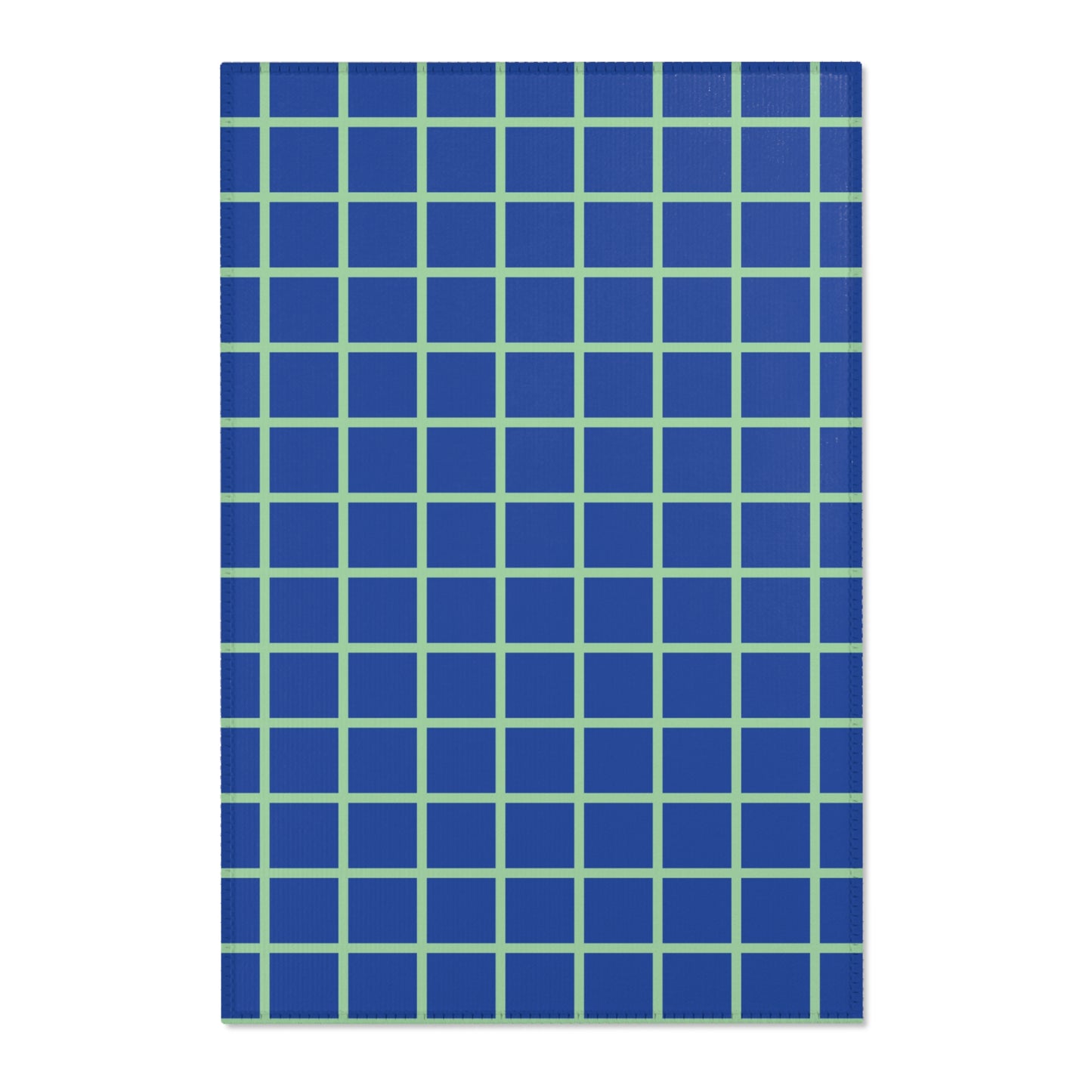 Blue & Green Grid Rug