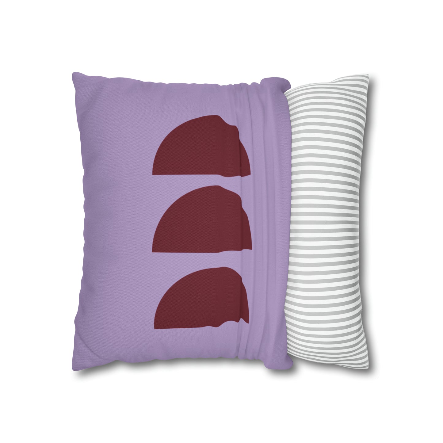 Lavender & Red Moons Square Pillow Cover