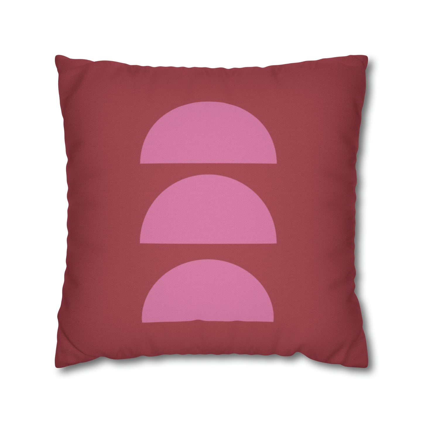 Red & Pink Moons Square Pillow Cover