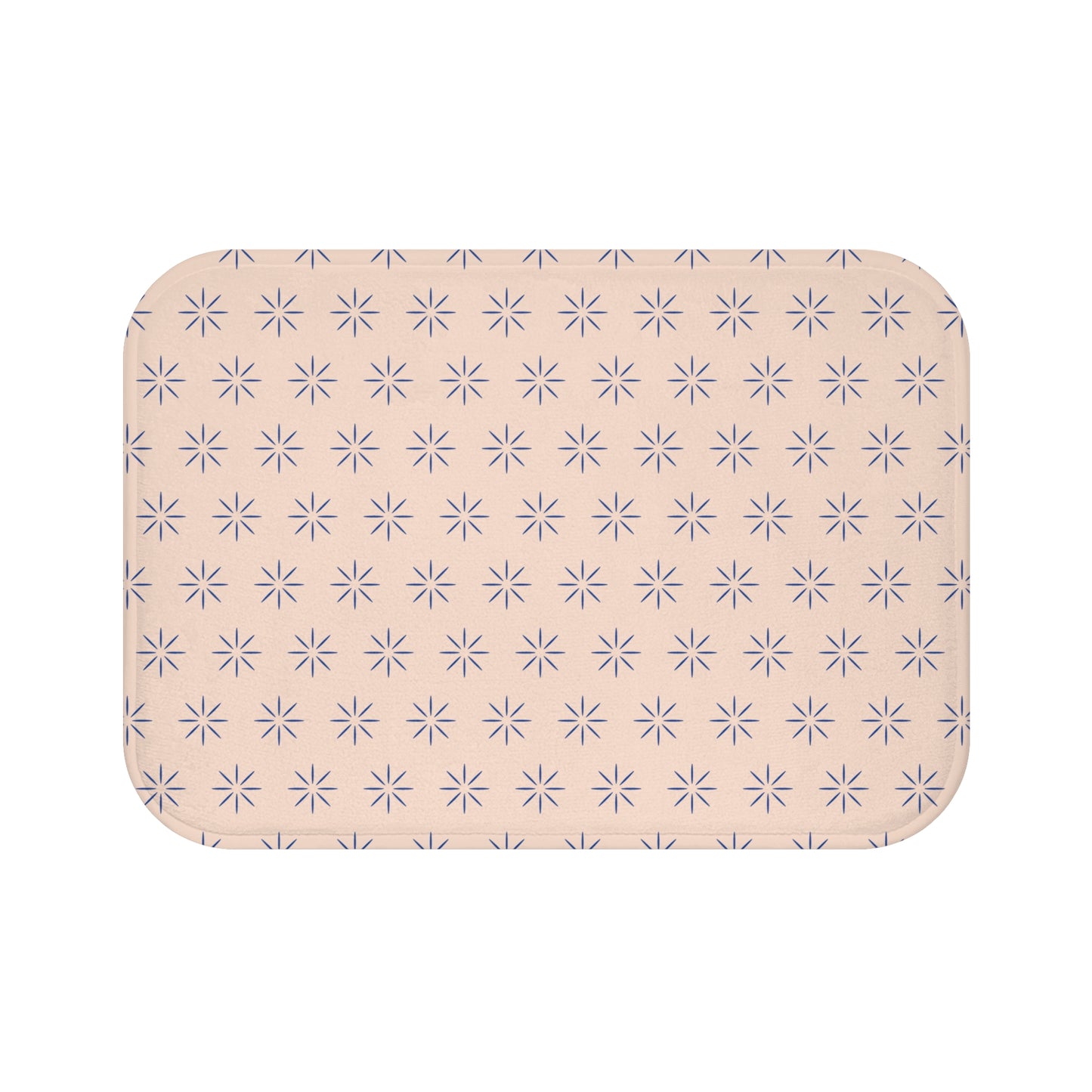 Beige & Blue Bath Mat