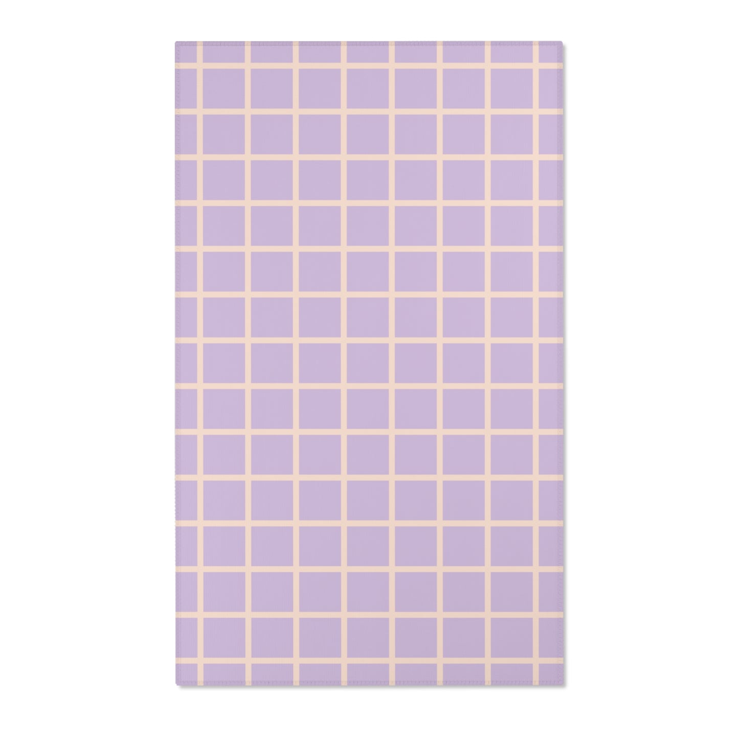 Lavender & Beige Grid Rug