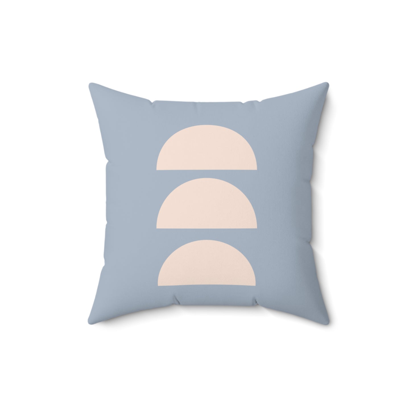 Blue & Beige Moons Square Pillow