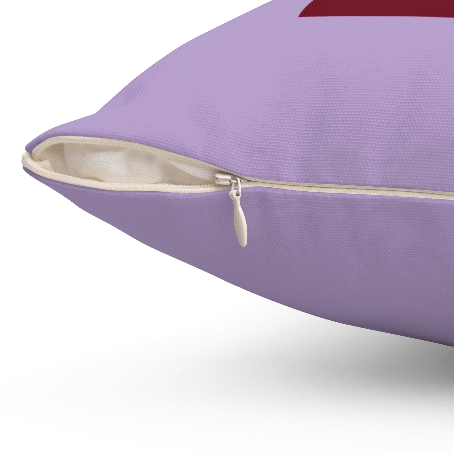 Lavender & Red Moons Square Pillow