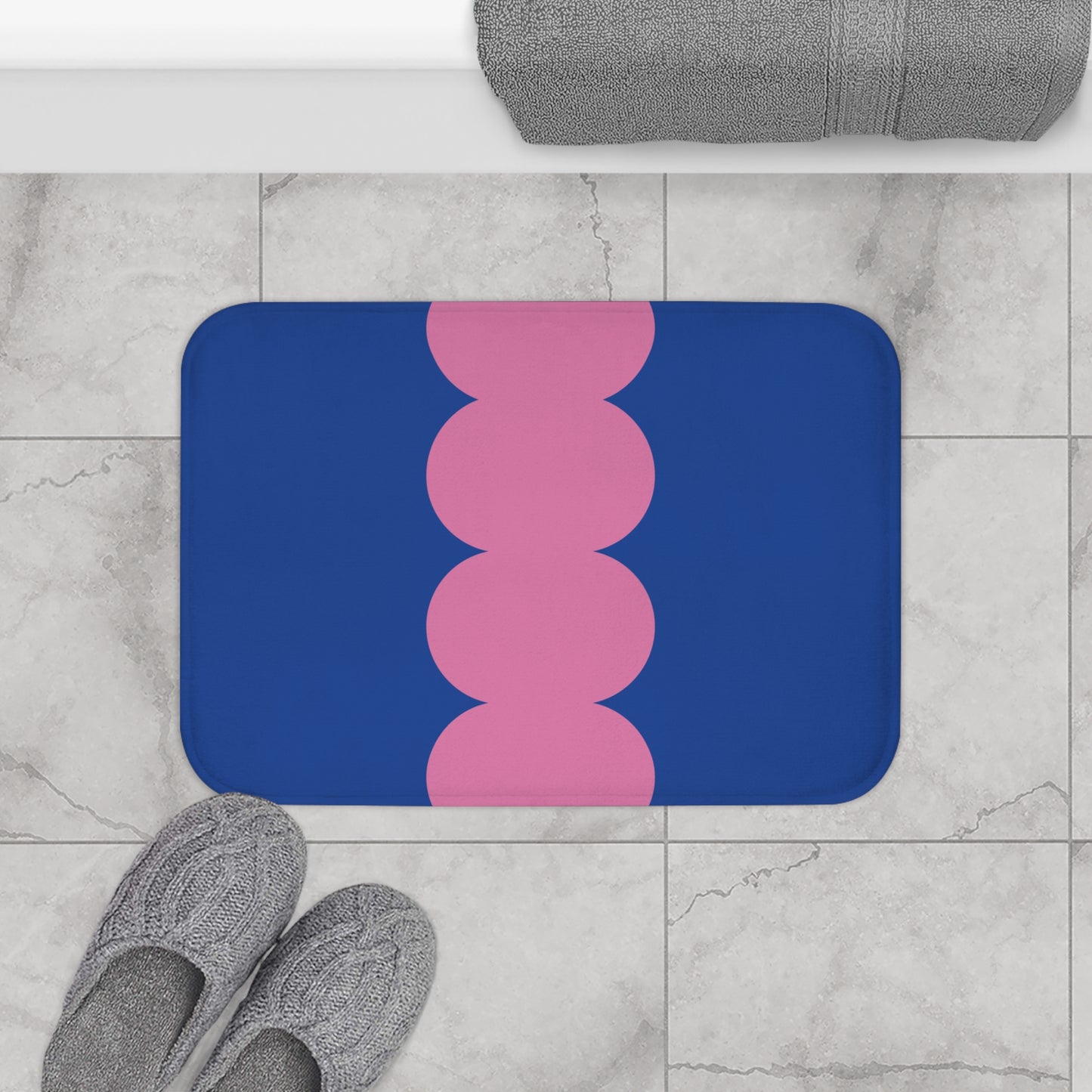 Blue & Pink Bath Mat