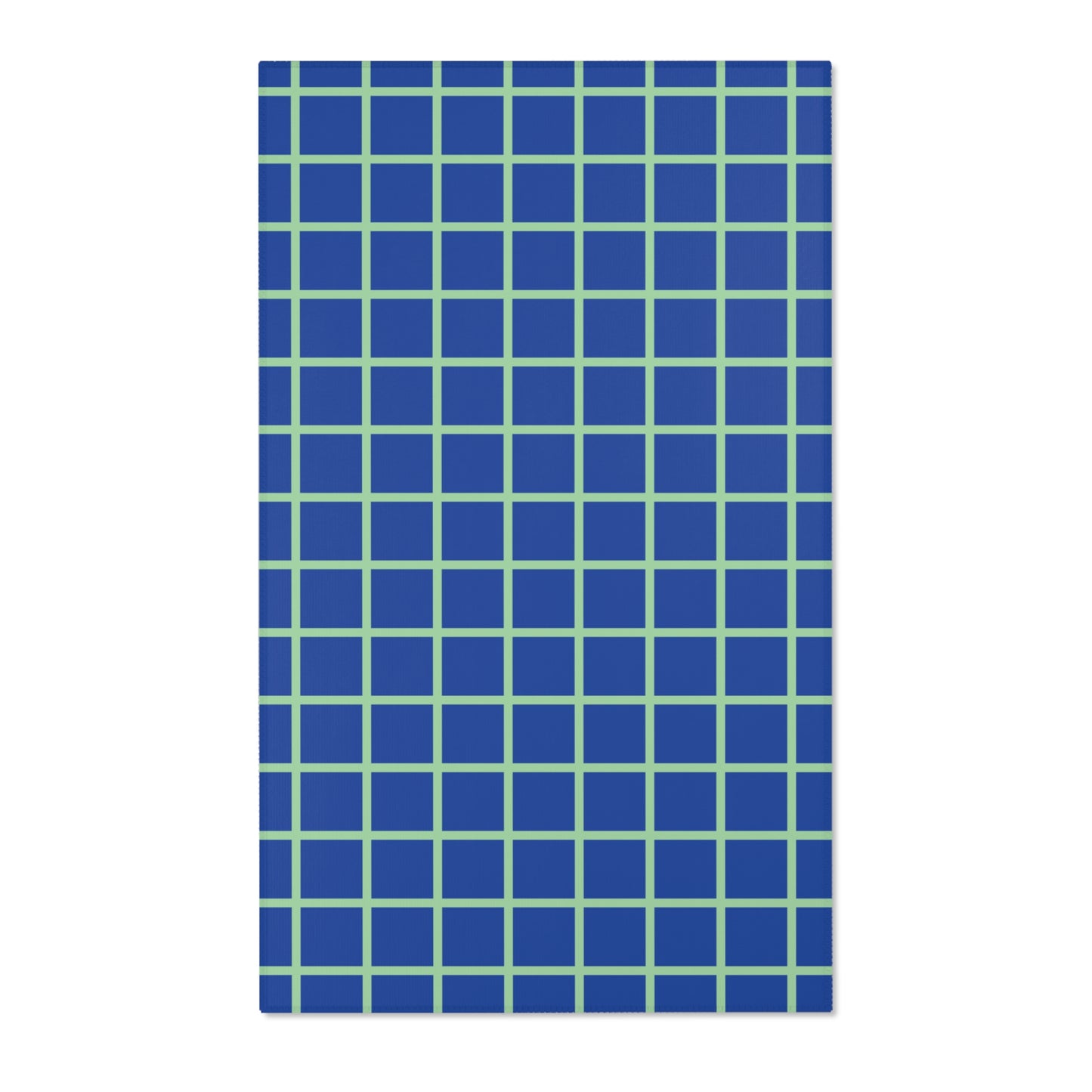 Blue & Green Grid Rug