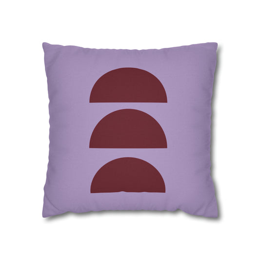 Lavender & Red Moons Square Pillow Cover