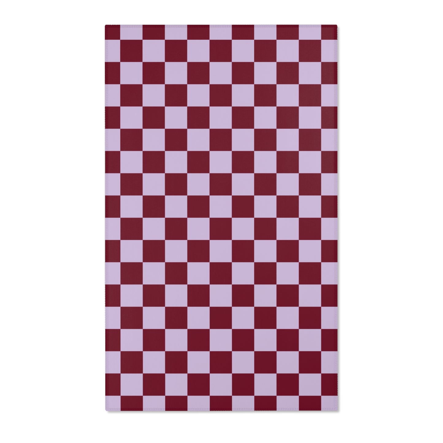 Lavender & Red Checkered Rug