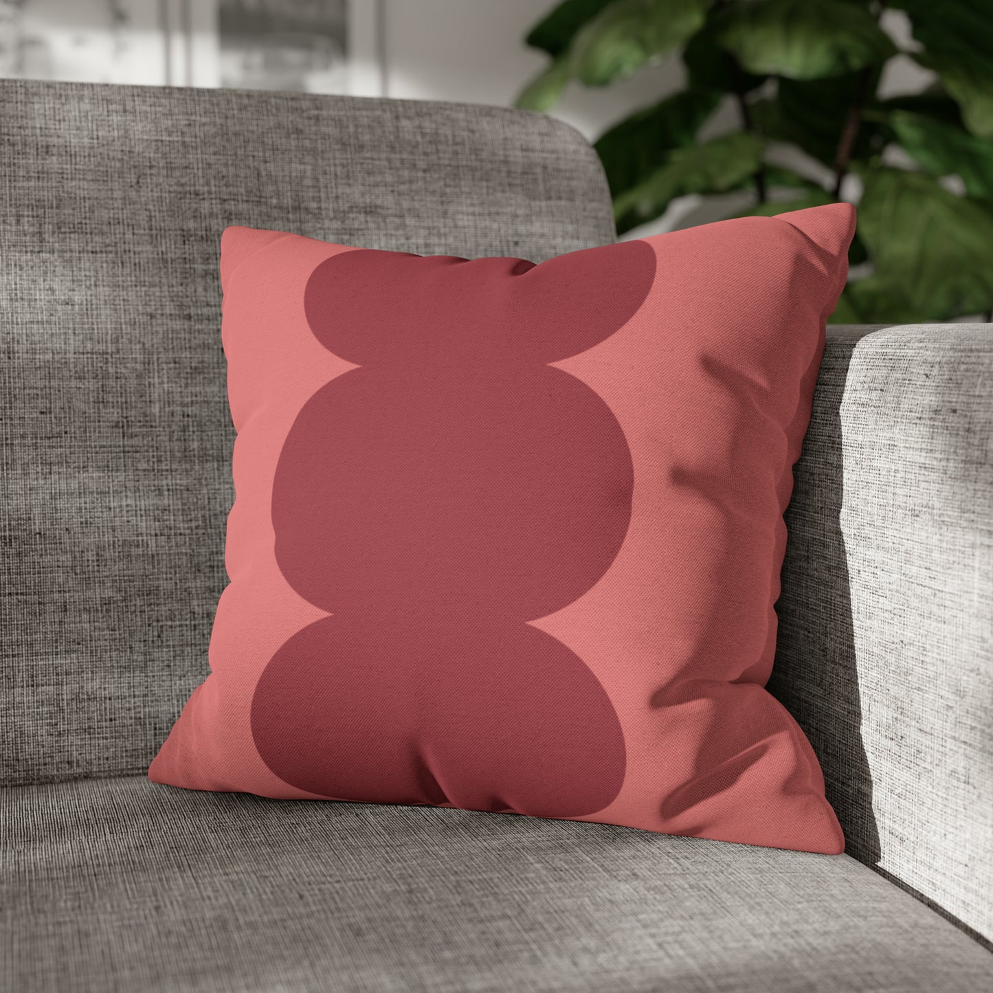 Red & Pink Square Pillow Cover