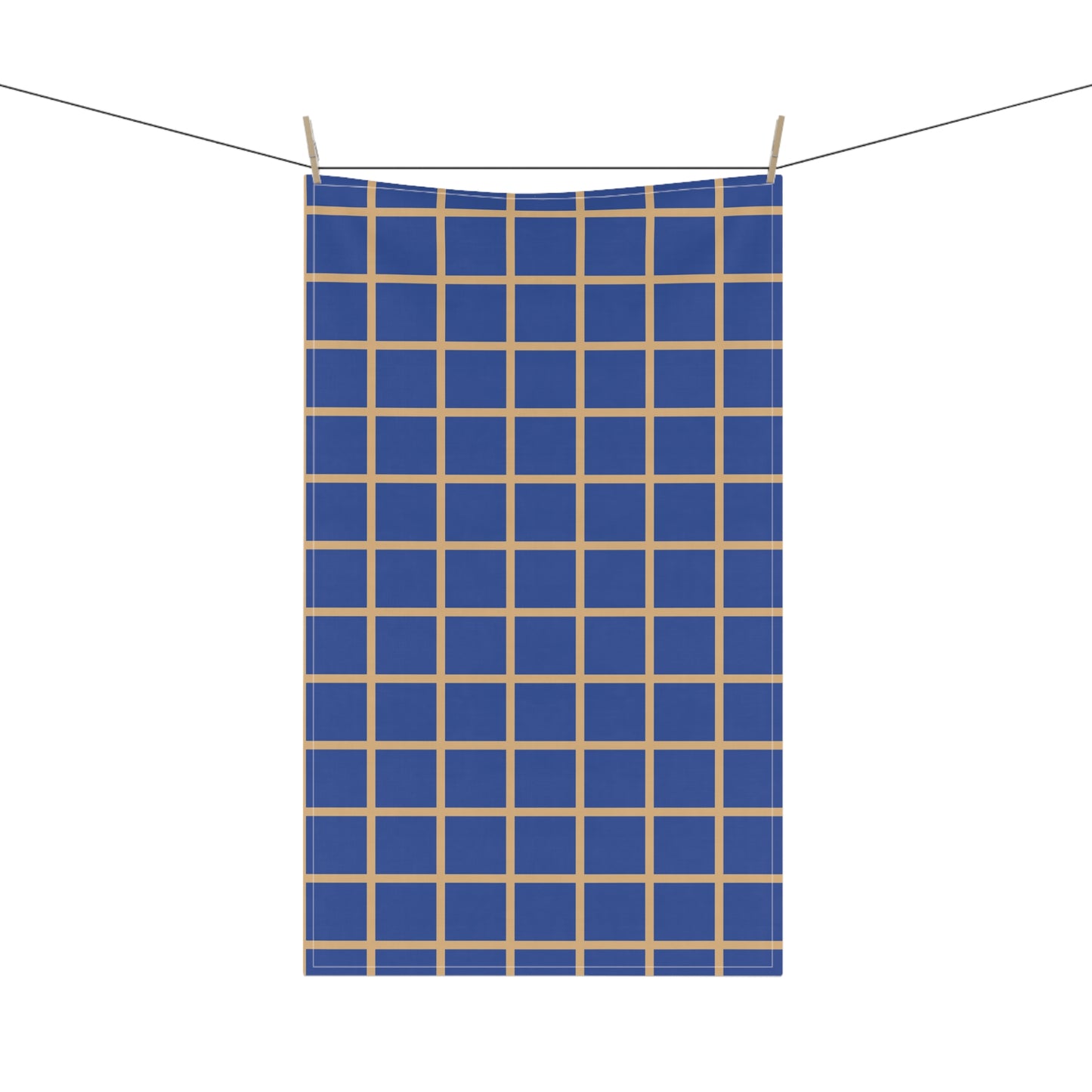 Blue & Beige Grid Cloth