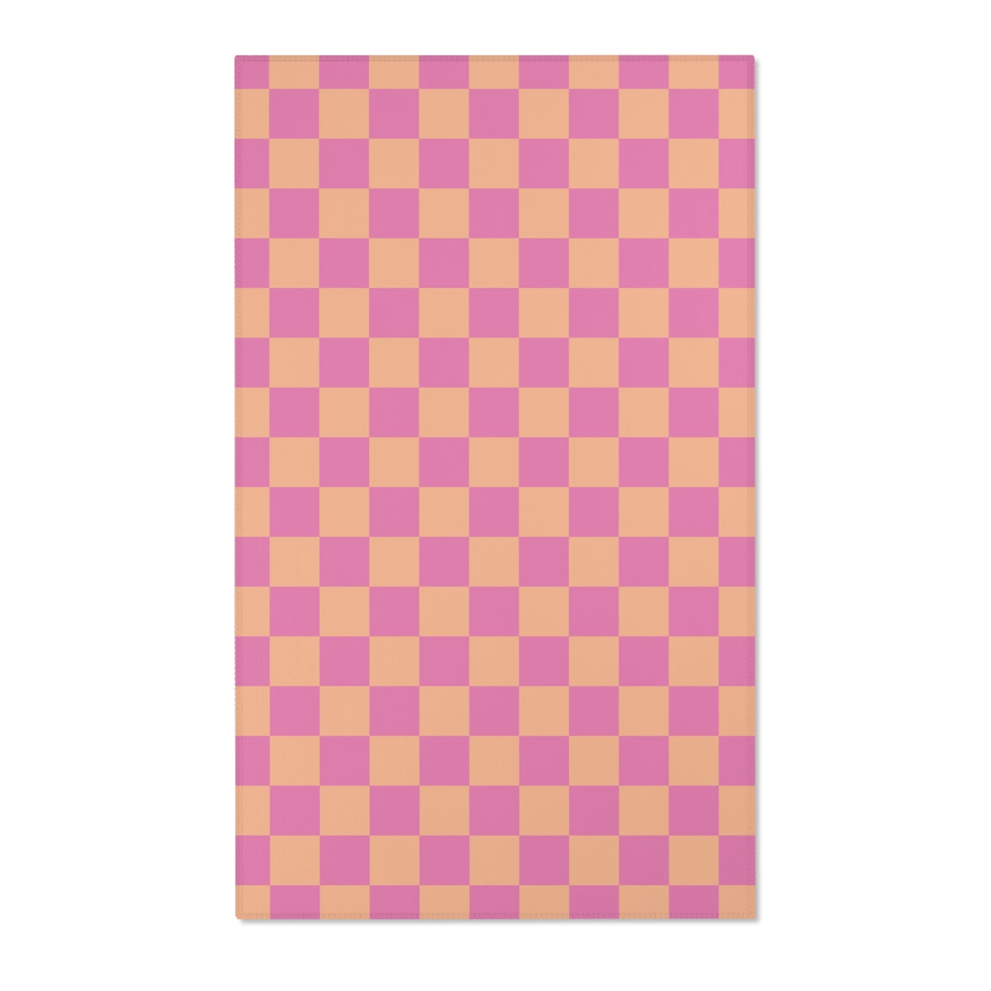 Orange & Pink Checkered Rug