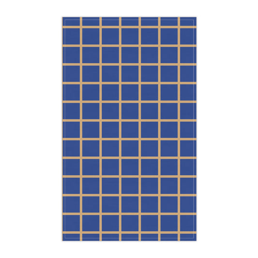 Blue & Beige Grid Cloth