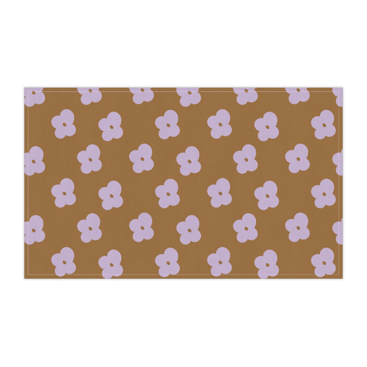 Brown & Lavender Flowers Cloth