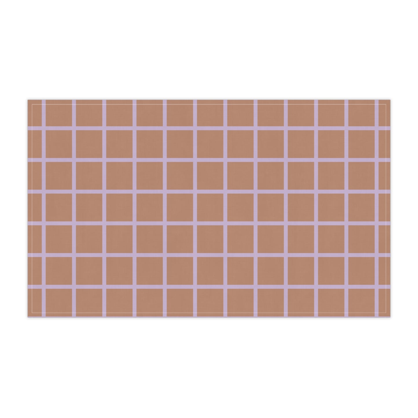 Brown & Lavender Grid Cloth