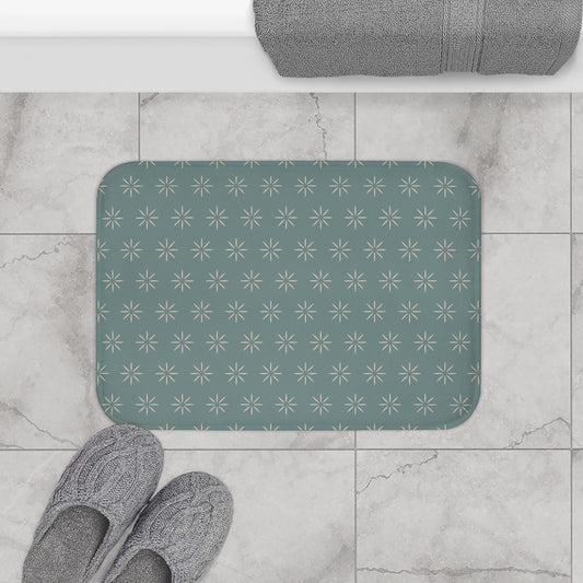 Beryl Green & Beige Bath Mat