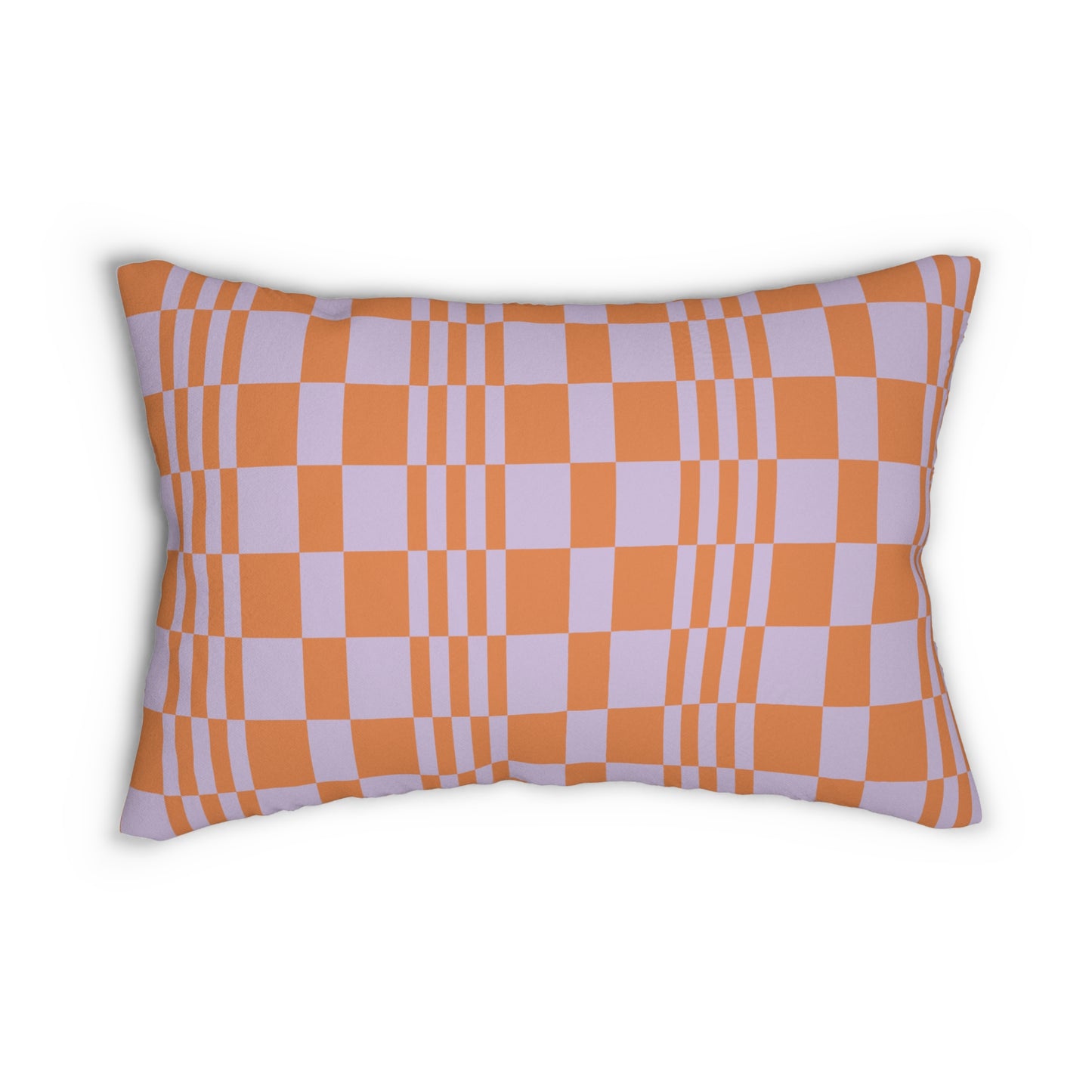 Lavender & Orange Patterned Lumbar Pillow