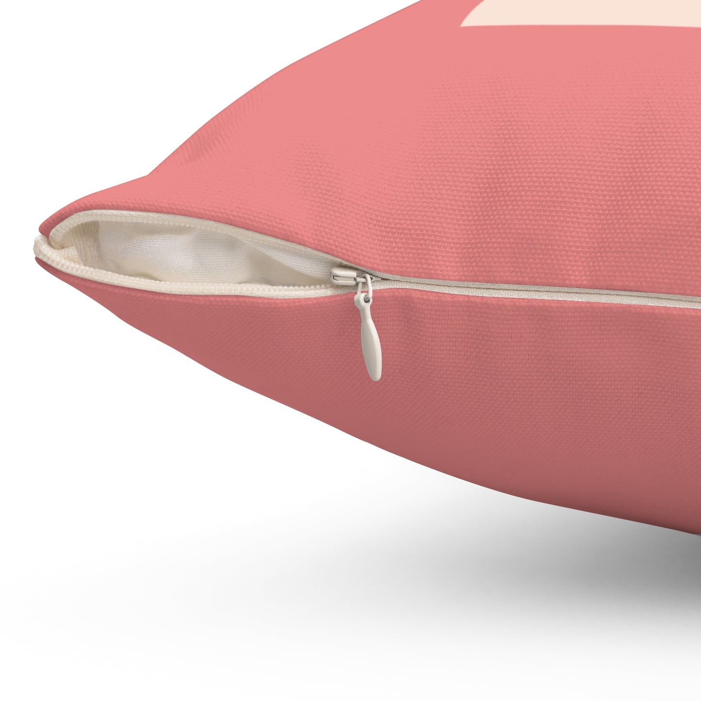 Pink & Beige Moons Square Pillow