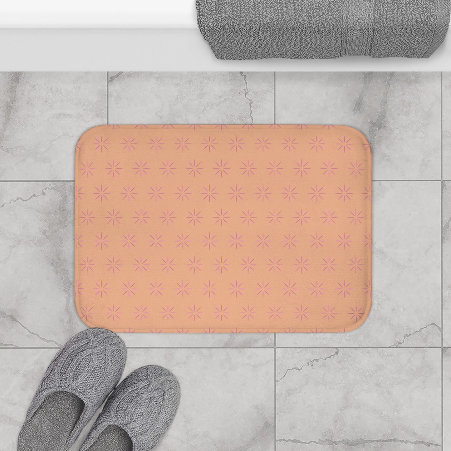 Peach & Pink Bath Mat