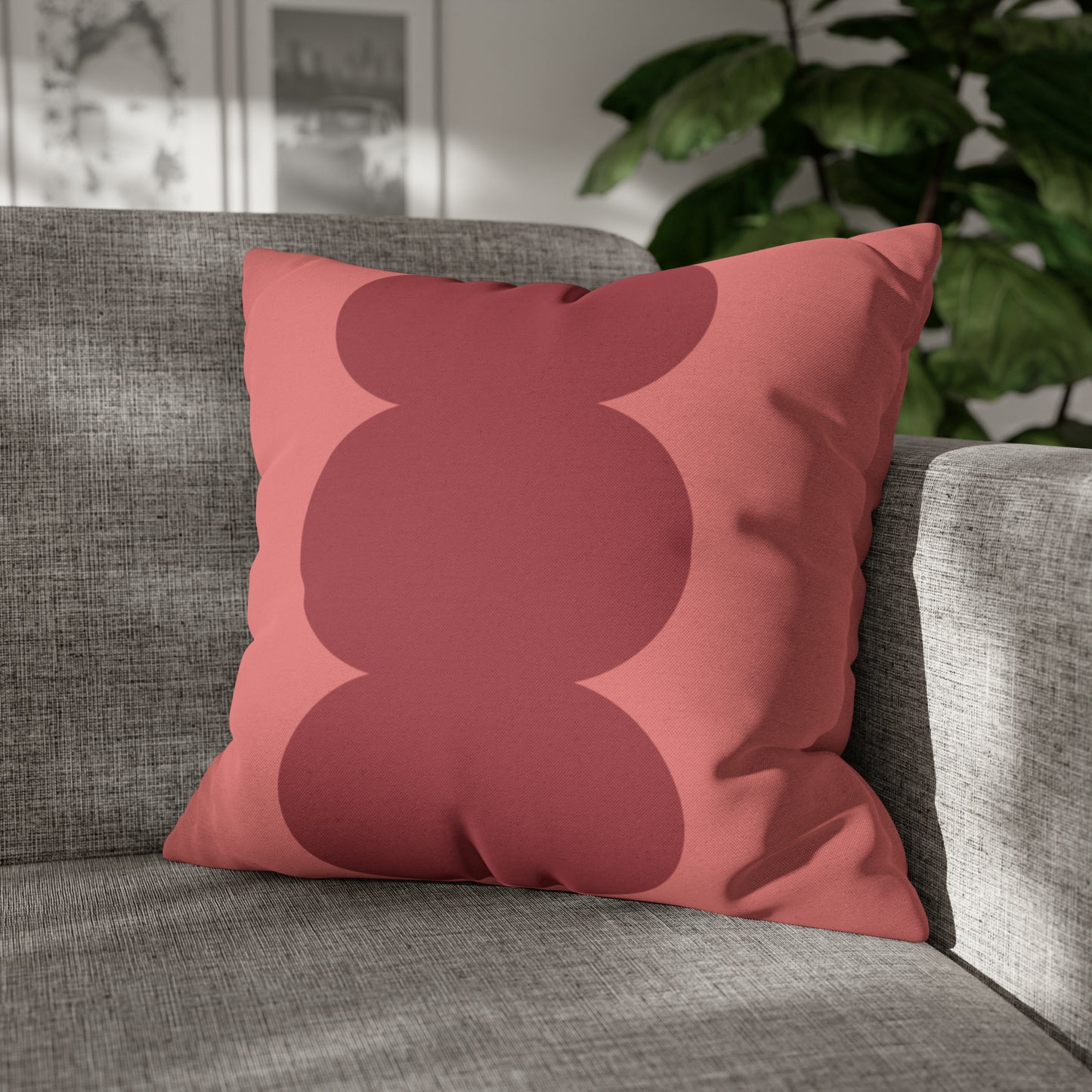 Red & Pink Square Pillow Cover