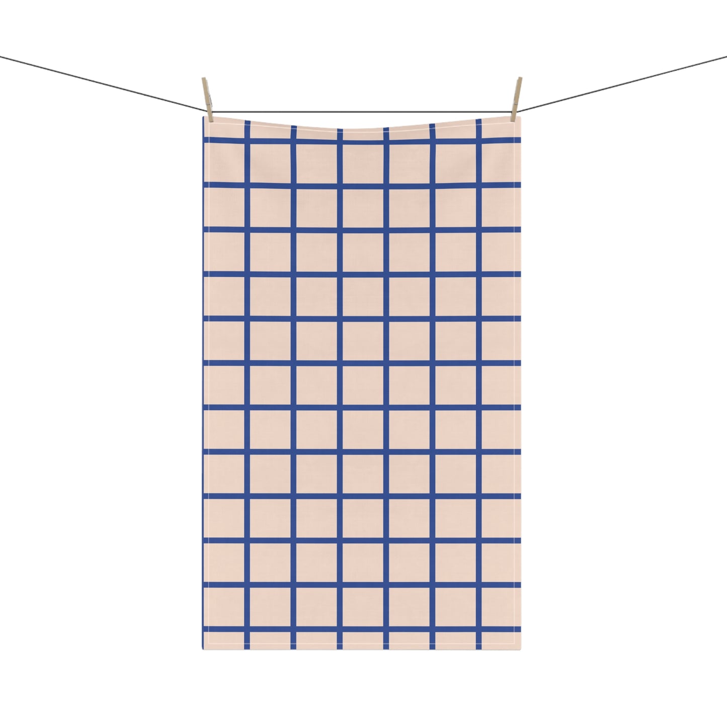 Beige & Blue Grid Cloth