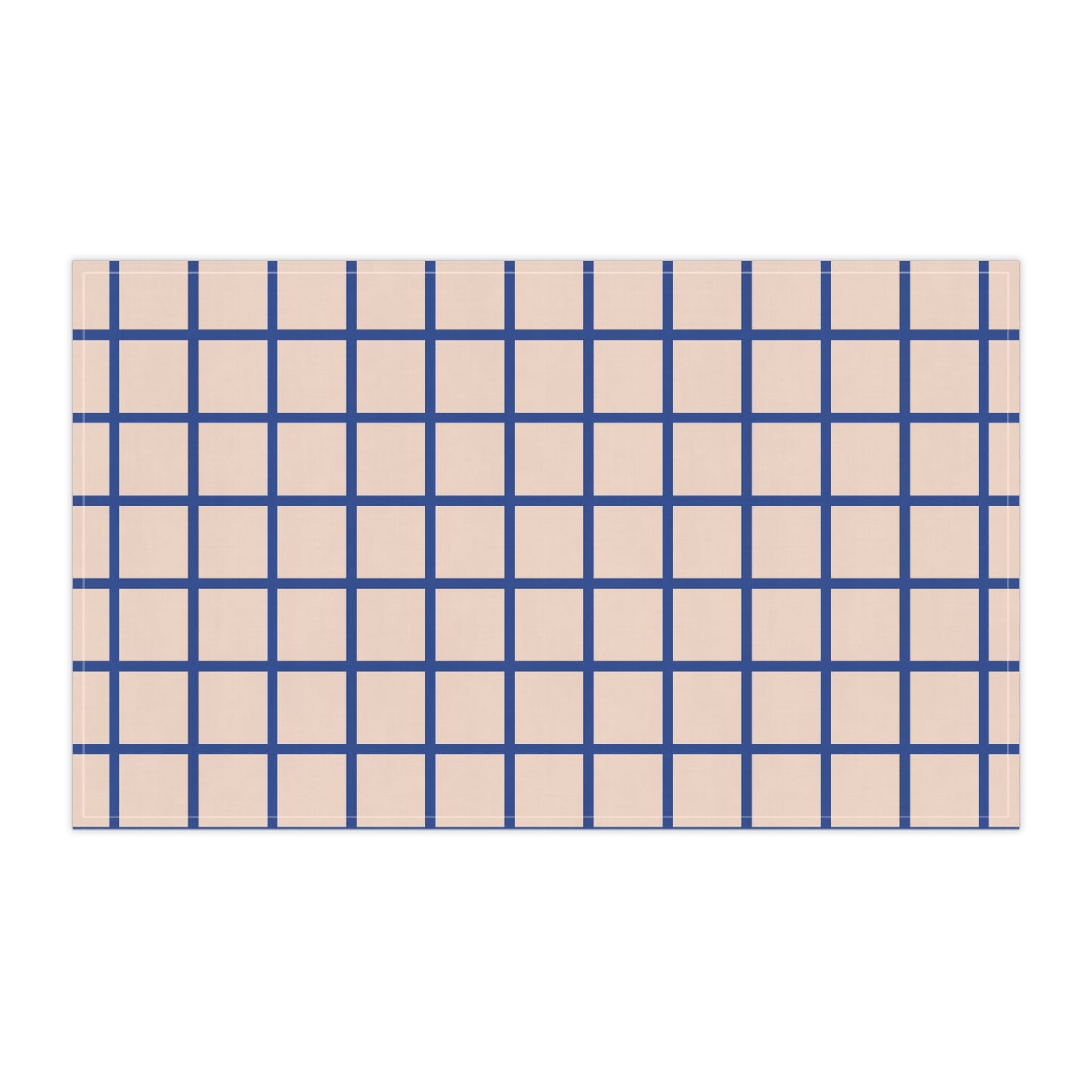 Beige & Blue Grid Cloth