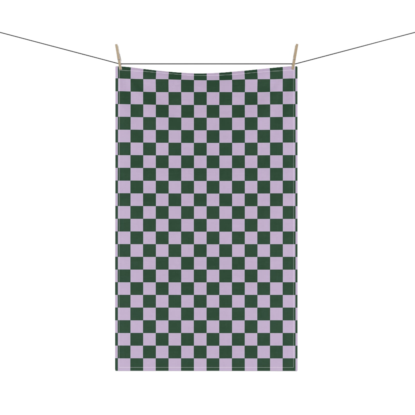 Green & Lavender Checkered Cloth