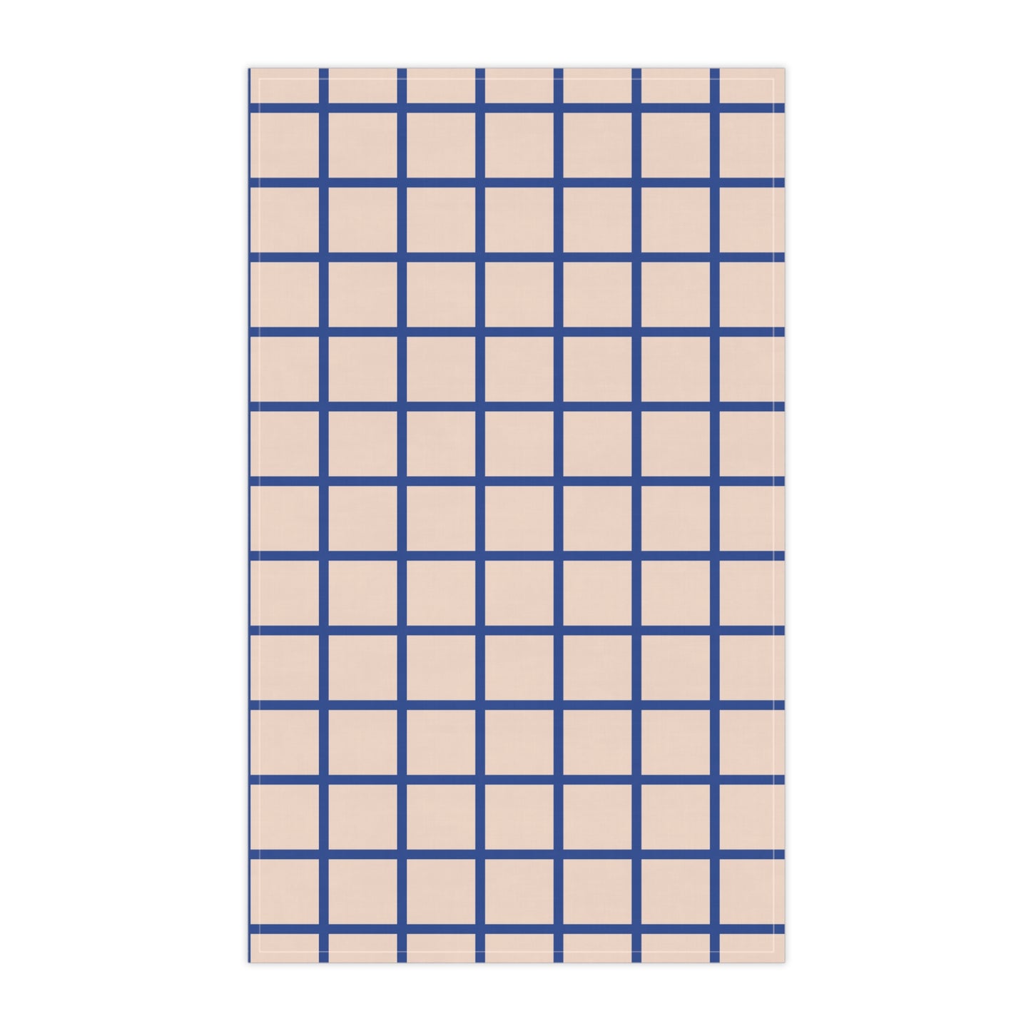 Beige & Blue Grid Cloth