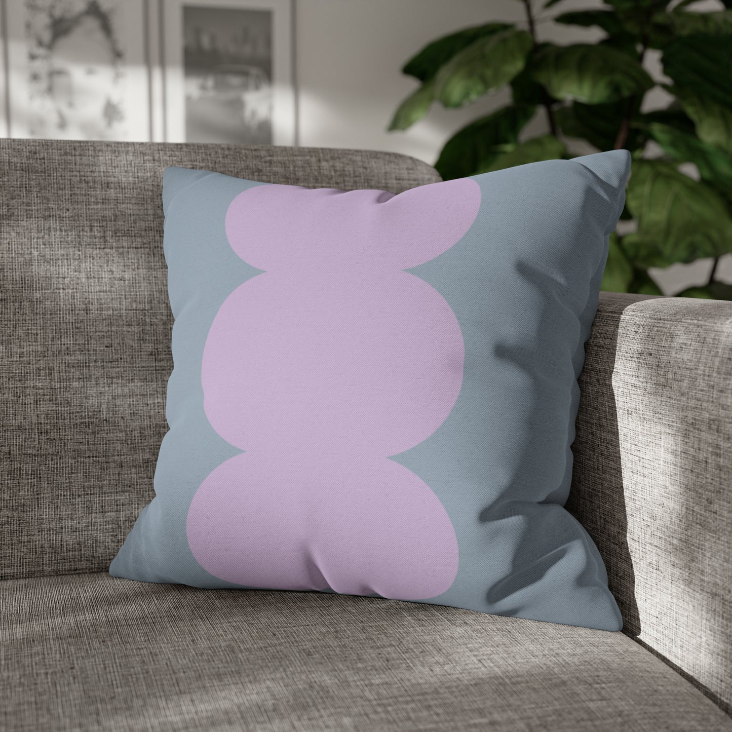 Blue & Lavender Square Pillow Cover