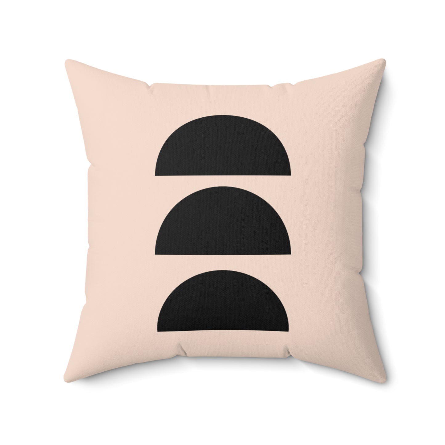 Beige & Black Moons Square Pillow