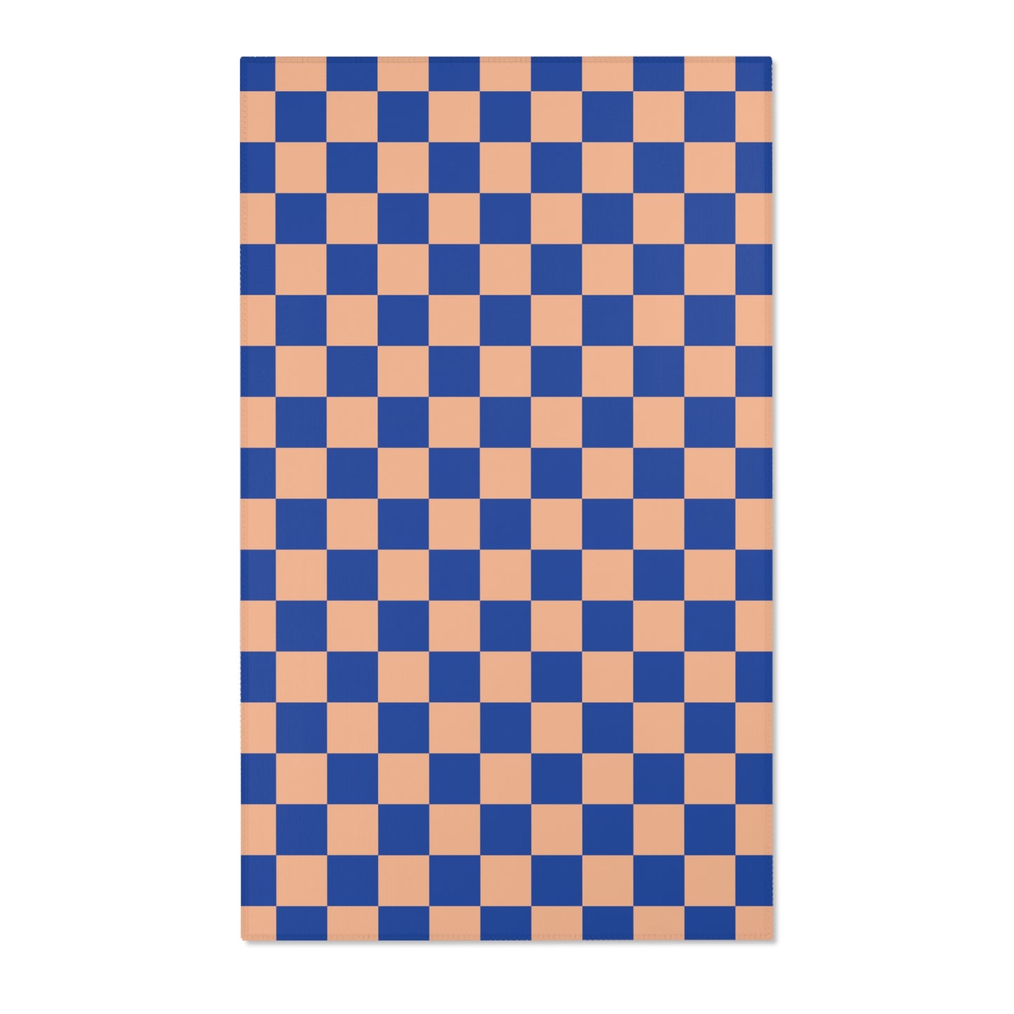 Orange & Blue Checkered Rug